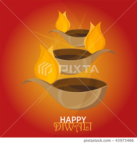 Vector illustration on the theme of the traditional celebration of happy diwali 43973466