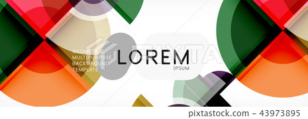 Abstract background - multicolored circles, trendy minimal geometric design 43973895