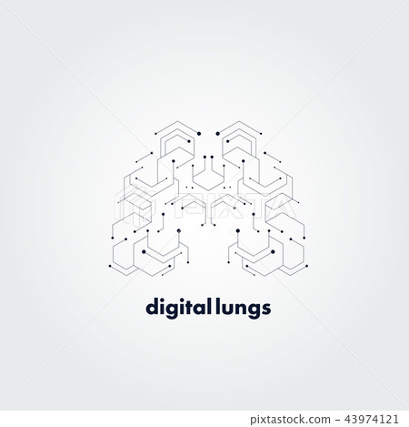 Abstract digital lungs concept design Abstract digital lungs concept design 43974121