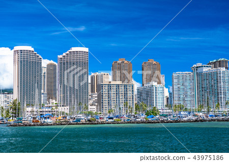 “夏威夷”威基基酒店區和大海 43975186