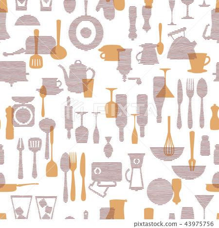 Pattern of kitchen tools, Pattern of kitchen tools, 43975756