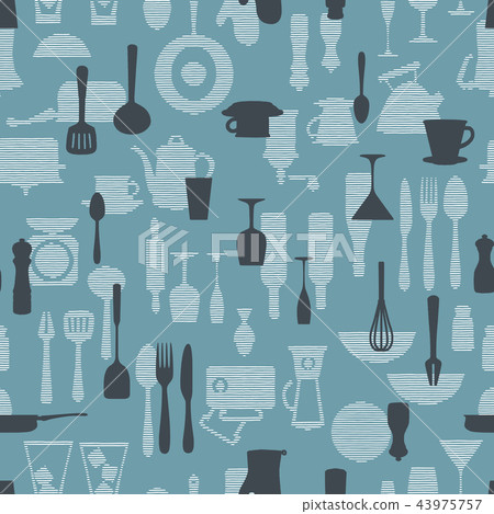 Pattern of kitchen tools, 43975757