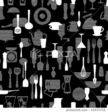 Pattern of kitchen tools, 43975758