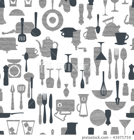 Pattern of kitchen tools, 43975759