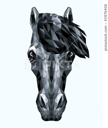 Vector geometric horse illustration Vector geometric horse illustration 43976408