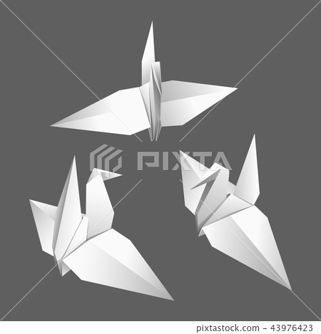 Origami bird vector. Origami bird vector. 43976423