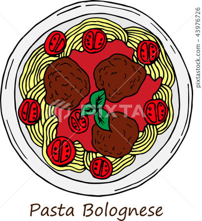 illustration of pasta in cartoon style. illustration of pasta in cartoon style. 43976726
