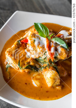 Fish with Red Curry Paste Fish with Red Curry Paste 43976768