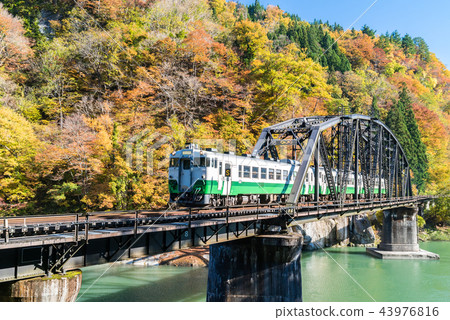 Fukushima Black Bridge Tadami River Japan Fukushima Black Bridge Tadami River Japan 43976816