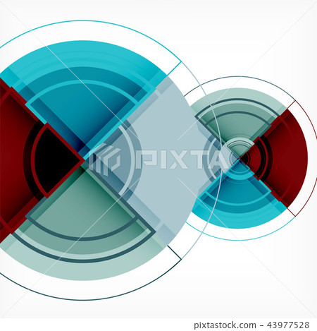 Creative circles geometric abstract background with 3d effect Creative circles geometric abstract background with 3d effect 43977528