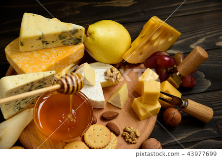 slices of cheese brie or camembert with croissants slices of cheese brie or camembert with croissants 43977699