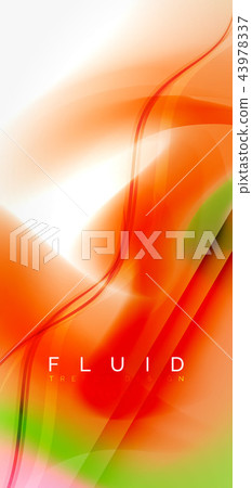 Color flowing wave, trendy liquid design template Color flowing wave, trendy liquid design template 43978337
