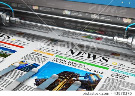 Printing newspapers in typography Printing newspapers in typography 43978370