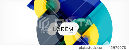 Abstract background bright circles geometric design 43979078