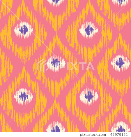 Retro ikat colorful pattern. 43979131