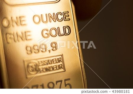 Gold bullion ingot 999.9 bar 43980181