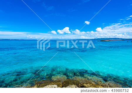 The sea of Okinawa Minnajima The sea of Okinawa Minnajima 43980732