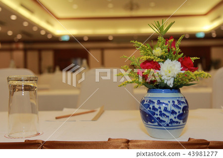 beautiful flower put in vase. For decoration beautiful flower put in vase. For decoration 43981277