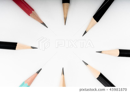 Background image utilizing various office supplies 43981870