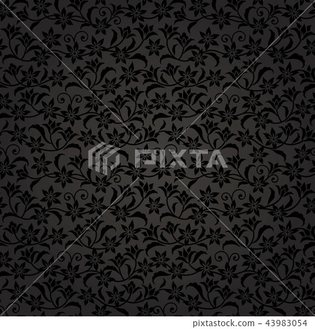 Black flower velvety background luxury 43983054
