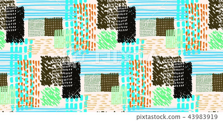Memphis seamless pattern in retro style. Memphis seamless pattern in retro style. 43983919