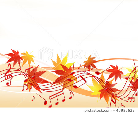 Music musical score autumn leaves treble clef - Stock Illustration ...