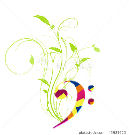 Music musical score Ikebana treble clef music notation music Music musical score Ikebana treble clef music notation music 43985623
