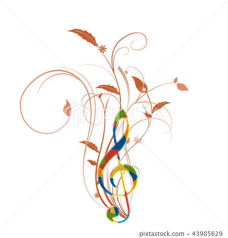 Music musical score Ikebana treble clef music notation music 43985629