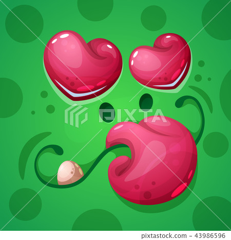 Cute, love monster character. Halloween illustration. Cute, love monster character. Halloween illustration. 43986596