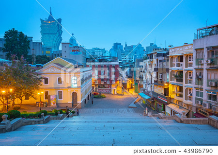 Travel in Macao with view of Macao cityscape 43986790