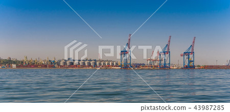 Container Terminal of Cargo Port in Odessa Ukraine 43987285