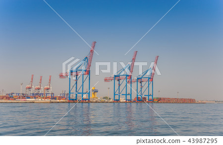 Container Terminal of Cargo Port in Odessa Ukraine Container Terminal of Cargo Port in Odessa Ukraine 43987295