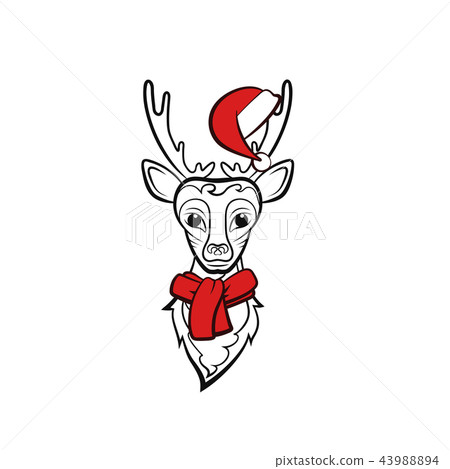 Head of a reindeer. Head of a reindeer. 43988894