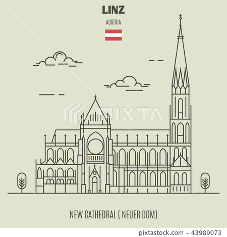 New Cathedral in Linz, Austria. Landmark icon 43989073