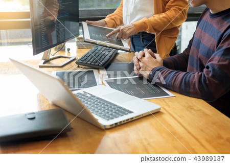 Programmer programming and coding  software designer working on 43989187