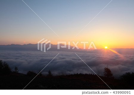 Sunrise from the top of the southern Alps, Irisu 43990091