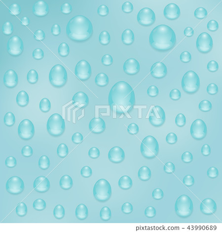 Water background with water drops. Blue water bubbles 43990689