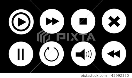 media player buttons set vector illustration media player buttons set vector illustration 43992320