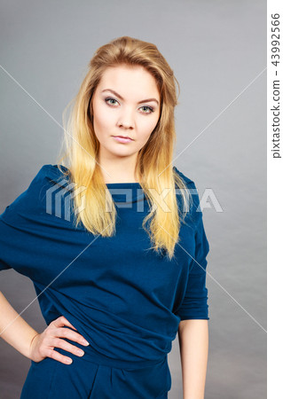 Portrait of feminine blonde young woman Portrait of feminine blonde young woman 43992566