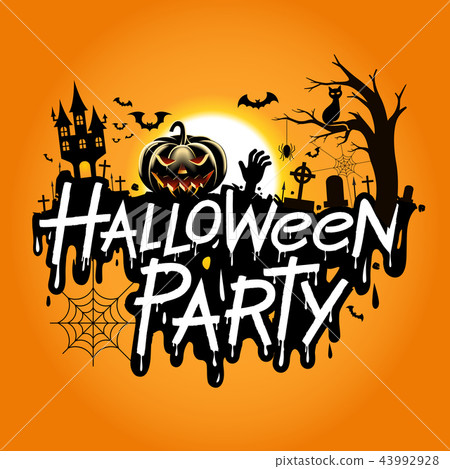 Halloween party vector illustration. Halloween party vector illustration. 43992928