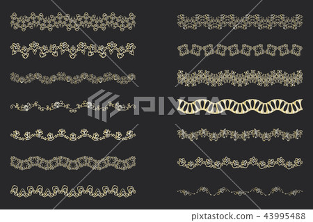 Elegant Lace Borders Frames laser cut 43995488
