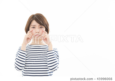 Young woman cries Young woman cries 43996008