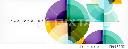 Abstract background bright circles geometric design 43997362