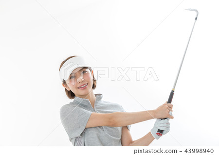 年輕的女士高爾夫 43998940