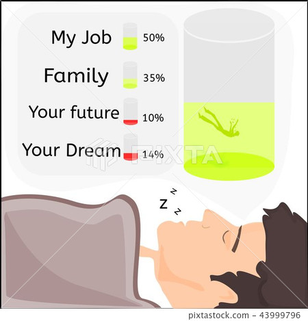 Man is dreaming of his future 43999796