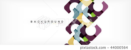 Geometric squares abstract banner. Vector illustration for business brochure or flyer, presentation 44000564