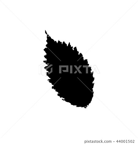 Tree leave silhouette. Plant and nature single isolated clipart Tree leave silhouette. Plant and nature single isolated clipart 44001502