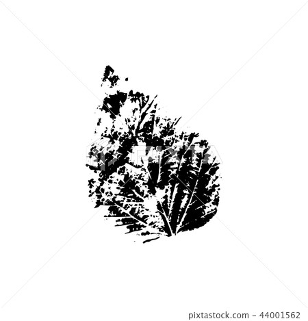 Tree leave silhouette. Plant and nature single isolated clipart Tree leave silhouette. Plant and nature single isolated clipart 44001562