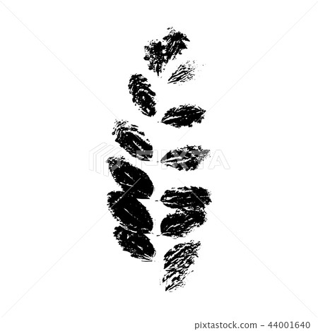 Rowan or sorb Tree leave silhouette. Plant and nature single isolated clipart Rowan or sorb Tree leave silhouette. Plant and nature single isolated clipart 44001640