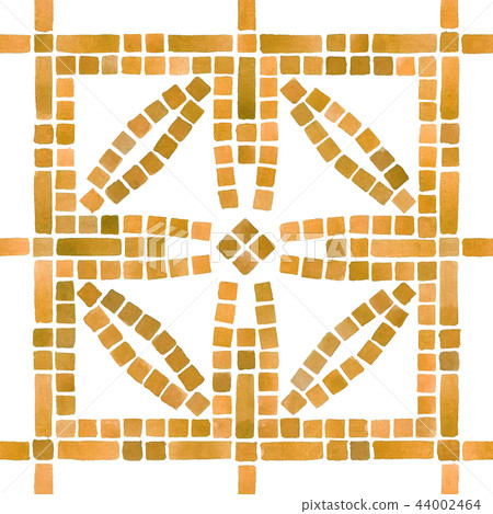 Watercolor geometric mosaic tile Watercolor geometric mosaic tile 44002464